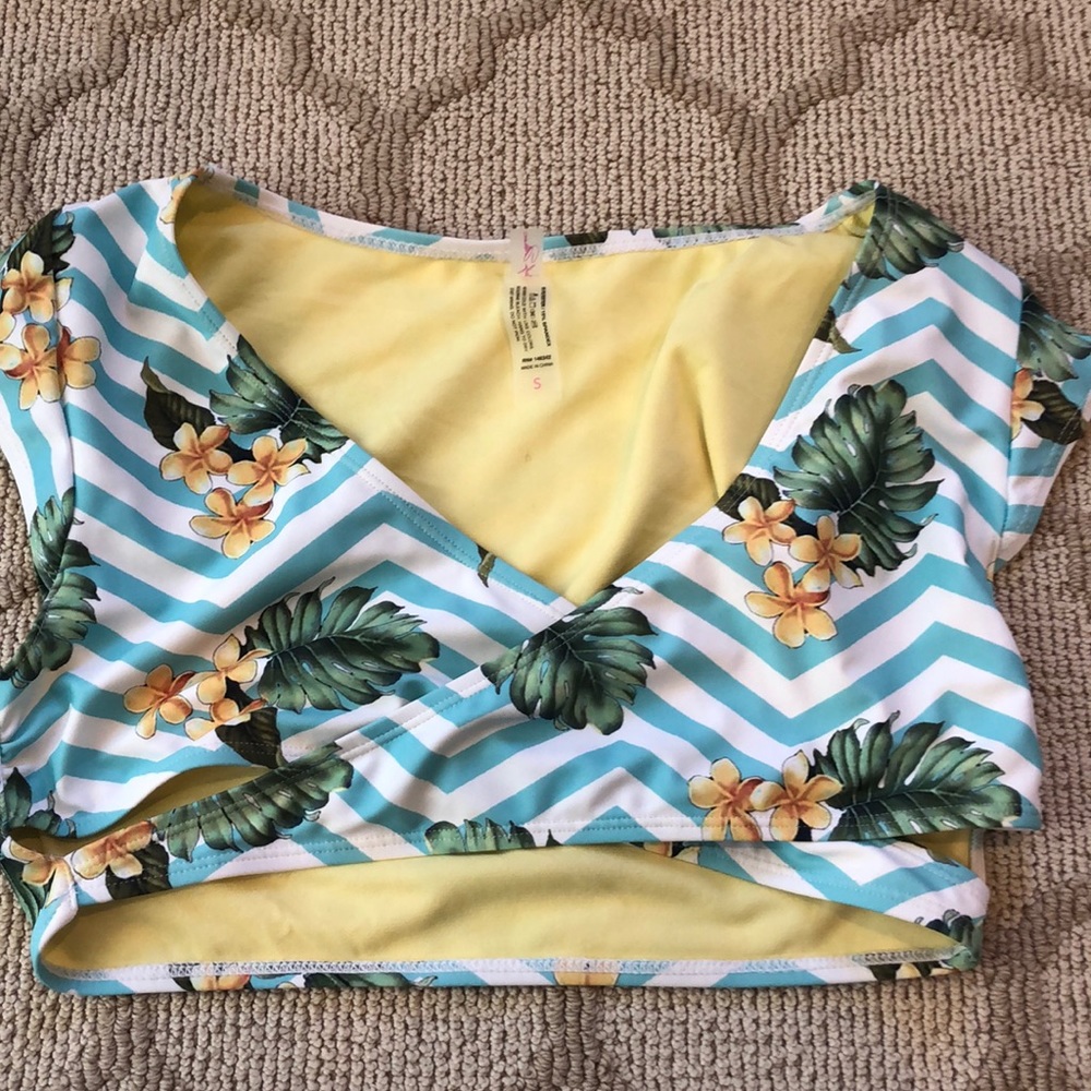 Tropical swimsuit top